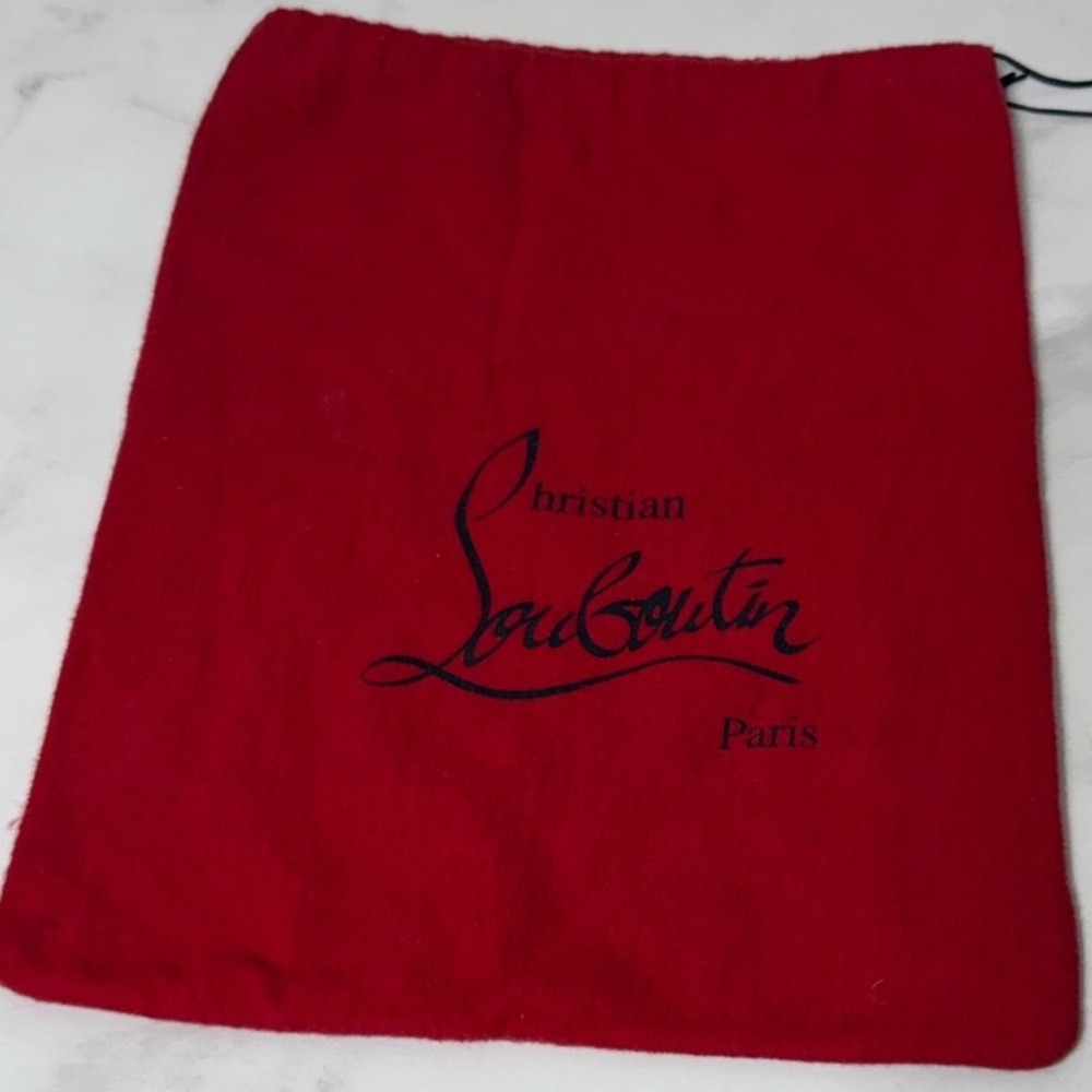 Christian Louboutin Red Bag with Black Logo